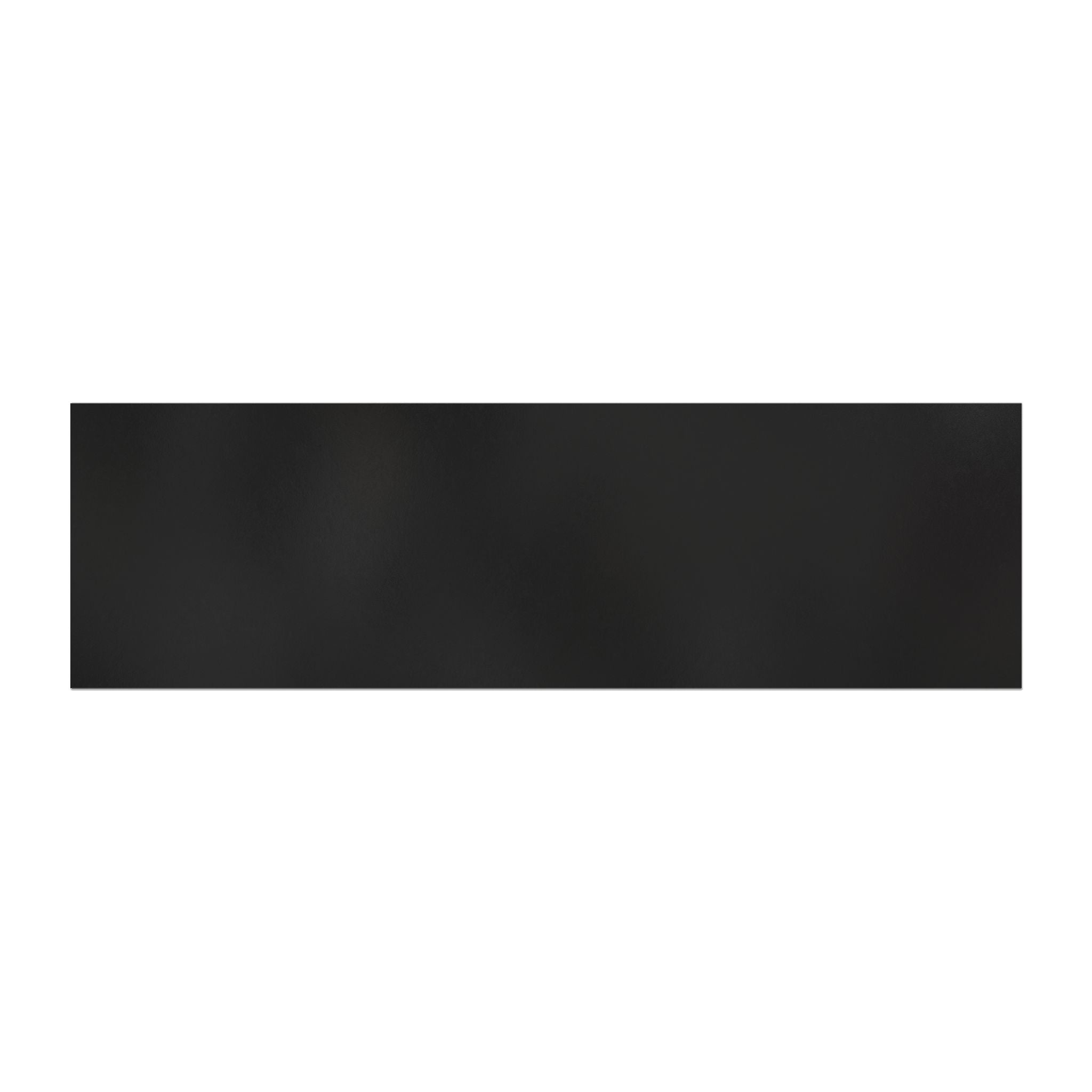 Black rectangular tile on a white background