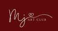 Logo of Mj Art Club with a red background